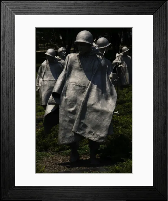 Framed Print : Korean War Veterans Memorial (1995). Washington D. C. United Framed Print : Korean War Veterans Memorial (1995). Washington D. C. United