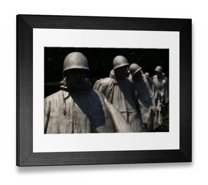 Framed Print : Korean War Veterans Memorial (1995). Washington D. C. United Framed Print : Korean War Veterans Memorial (1995). Washington D. C. United