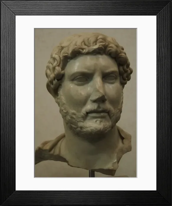 Framed Print : Hadrian. Roman emperor. Bust Framed Print : Hadrian. Roman emperor. Bust