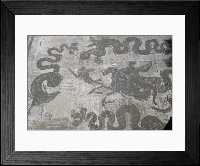 Framed Print : Baths of Neptune. Mosaic. Ostia Antica Framed Print : Baths of Neptune. Mosaic. Ostia Antica