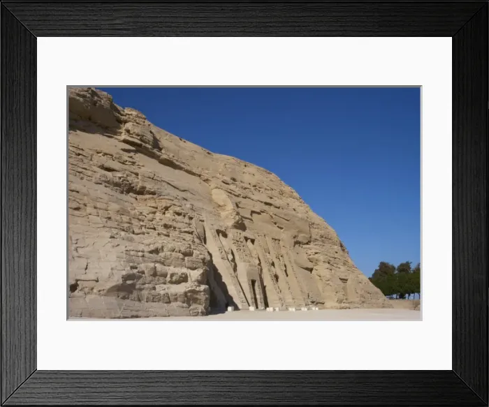 Framed Print : Egyptian art. Temple of Hathor or Small Temple. Facade depic Framed Print : Egyptian art. Temple of Hathor or Small Temple. Facade depic