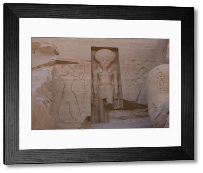 Framed Print : Egyptian Art. Great Temple of Ramses II. Sculpture of the g Framed Print : Egyptian Art. Great Temple of Ramses II. Sculpture of the g