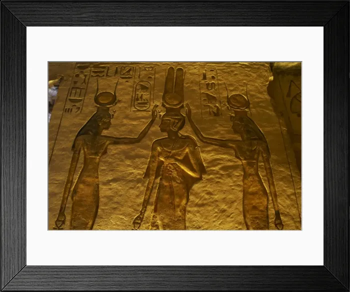 Framed Print : Egyptian art. Great Temple of Ramses II. Relief depicting ph Framed Print : Egyptian art. Great Temple of Ramses II. Relief depicting ph
