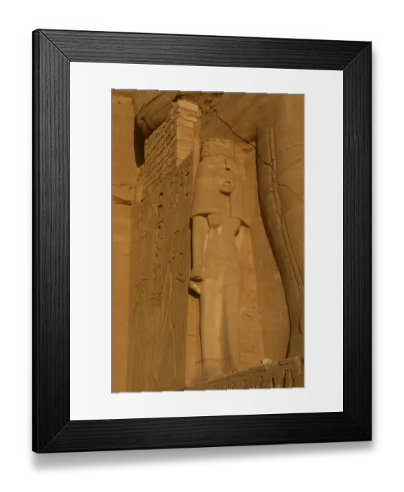 Framed Print : Temple of Ramses II. Nefertari. Statue near the feet of Framed Print : Temple of Ramses II. Nefertari. Statue near the feet of