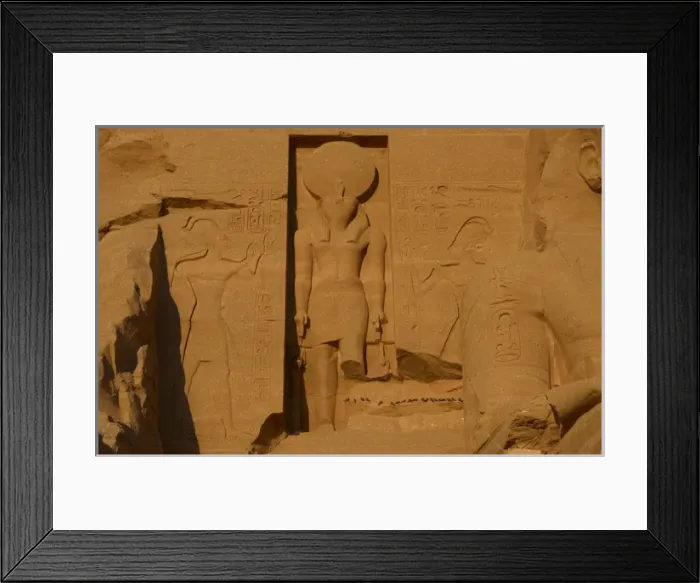 Framed Print : Egyptian Art. Great Temple of Ramses II. Sculpture of the g Framed Print : Egyptian Art. Great Temple of Ramses II. Sculpture of the g
