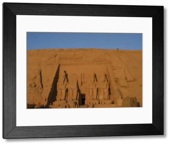 Framed Print : Egyptian art. Great Temple of Ramses II. Four colossal statu Framed Print : Egyptian art. Great Temple of Ramses II. Four colossal statu