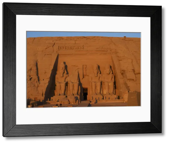 Framed Print : Egyptian art. Great Temple of Ramses II. Four colossal statu Framed Print : Egyptian art. Great Temple of Ramses II. Four colossal statu