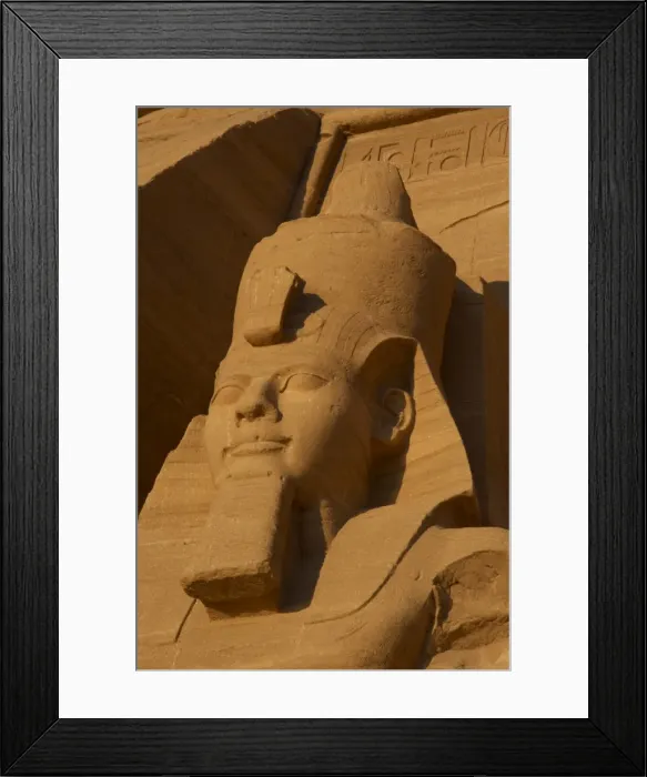 Framed Print : Egyptian art. Great Temple of Ramses II. Colossal statues de
