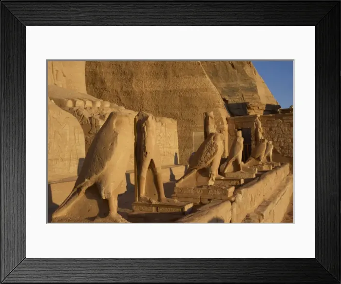 Framed Print : Egyptian art. Great Temple of Ramses II. Minor sculptures th Framed Print : Egyptian art. Great Temple of Ramses II. Minor sculptures th