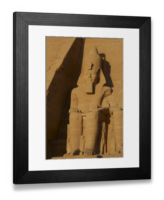 Framed Print : Egyptian art. Great Temple of Ramses II. Colossal statues de
