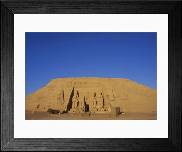 Framed Print : Egyptian art. Great Temple of Ramses II. Four colossal statu Framed Print : Egyptian art. Great Temple of Ramses II. Four colossal statu