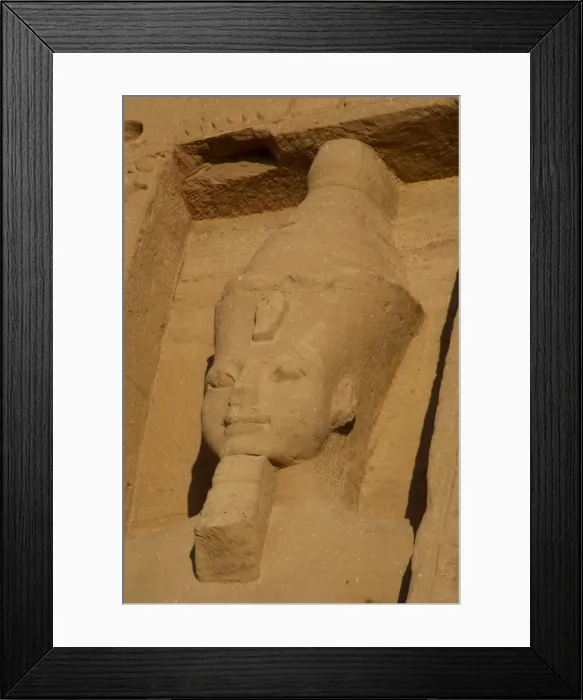 Framed Print : Egyptian art. Temple of Hathor or Small Temple. Facade depic Framed Print : Egyptian art. Temple of Hathor or Small Temple. Facade depic