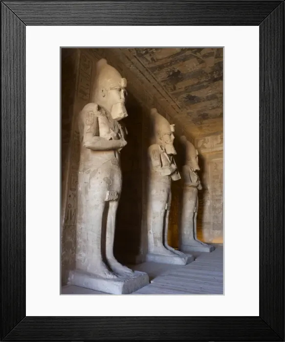 Framed Print : Egyptian art. Great Temple of Ramses II (1290-1224 BC). Fune Framed Print : Egyptian art. Great Temple of Ramses II (1290-1224 BC). Fune