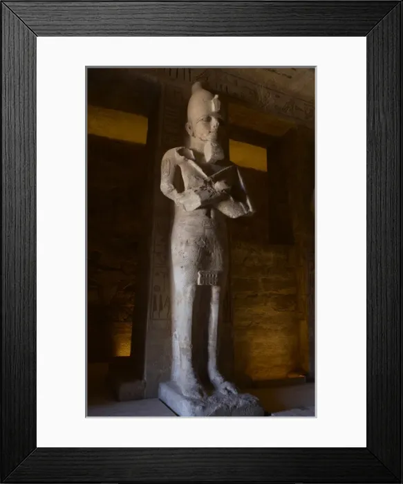 Framed Print : Egyptian art. Great Temple of Ramses II (1290-1224 BC). Fune Framed Print : Egyptian art. Great Temple of Ramses II (1290-1224 BC). Fune