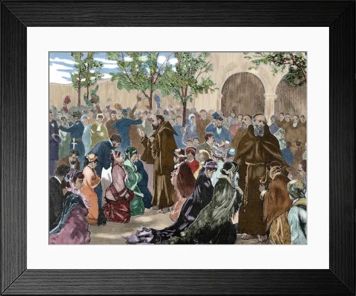 Framed Print : Expulsion of the Capuchin Fathers of their Convent of the Ru Framed Print : Expulsion of the Capuchin Fathers of their Convent of the Ru