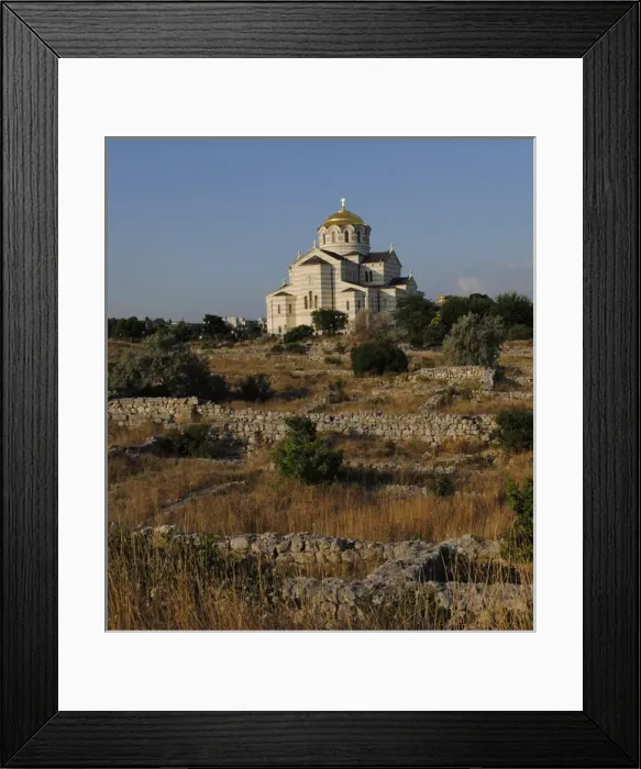 Framed Print : Ukraine. Saint Vladimir Cathedral and Chersonesus Taurica ru Framed Print : Ukraine. Saint Vladimir Cathedral and Chersonesus Taurica ru