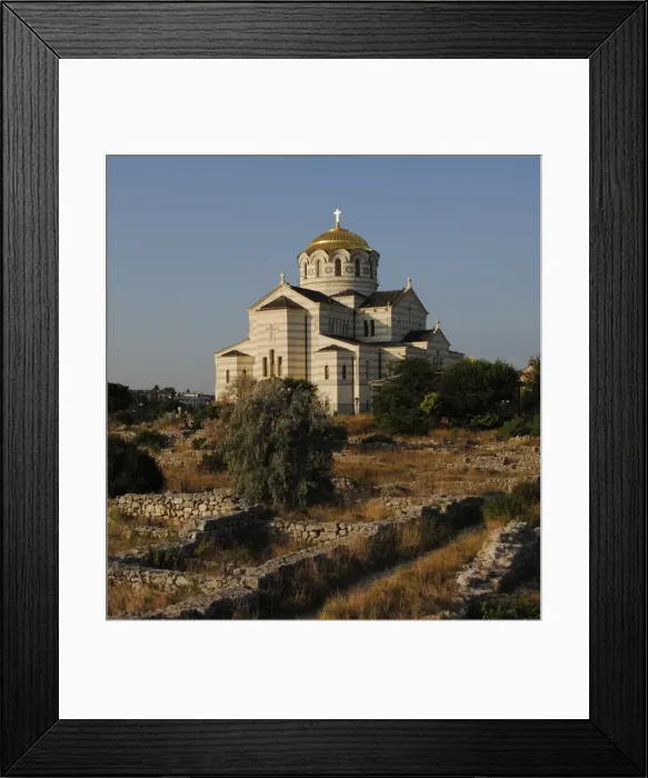 Framed Print : Ukraine. Saint Vladimir Cathedral and Chersonesus Taurica ru Framed Print : Ukraine. Saint Vladimir Cathedral and Chersonesus Taurica ru