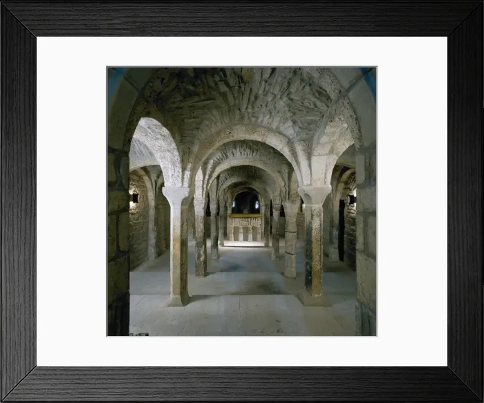 Framed Print : Cathedral of St. Vincent (1056-1067). Crypt. Roda de Isabena Framed Print : Cathedral of St. Vincent (1056-1067). Crypt. Roda de Isabena