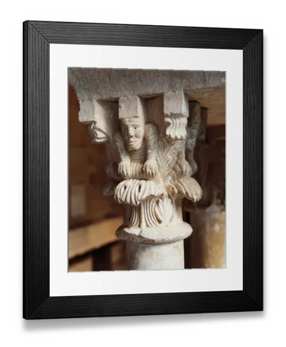 Framed Print : Spain. Abbey of Saint Peter of Galligants. Capital Framed Print : Spain. Abbey of Saint Peter of Galligants. Capital