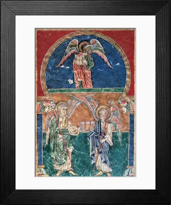 Framed Print : Blessed San Pedro of Cardena. Illuminated codex. Detail Framed Print : Blessed San Pedro of Cardena. Illuminated codex. Detail