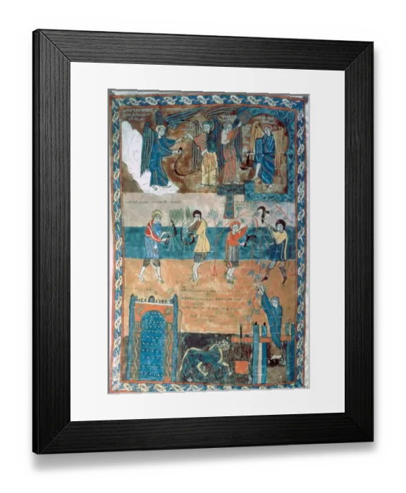 Framed Print : Blessed of Valcavado. Illuminated codex. Detail Framed Print : Blessed of Valcavado. Illuminated codex. Detail