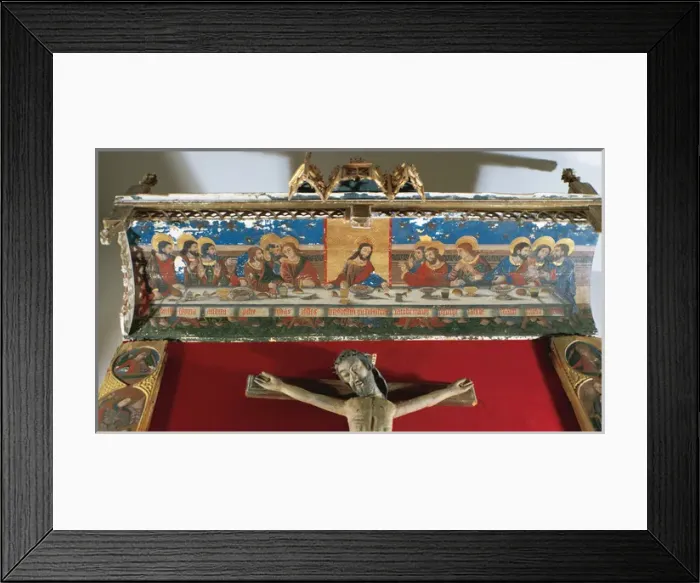 Framed Print : Gothic Art. Spain. The Last Supper. Buisan canopy Framed Print : Gothic Art. Spain. The Last Supper. Buisan canopy