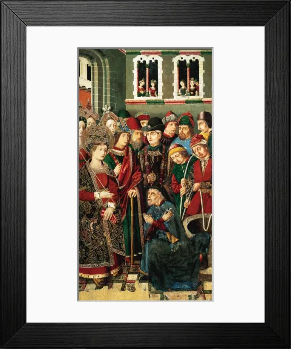 Framed Print : Gothic Art. Spain. 15th century. Confession of Jewish Judas Framed Print : Gothic Art. Spain. 15th century. Confession of Jewish Judas