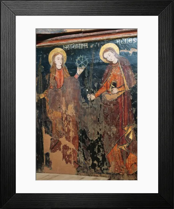 Framed Print : Linear Gothic. Spain. 14th century. St. Catherine of Alexand Framed Print : Linear Gothic. Spain. 14th century. St. Catherine of Alexand