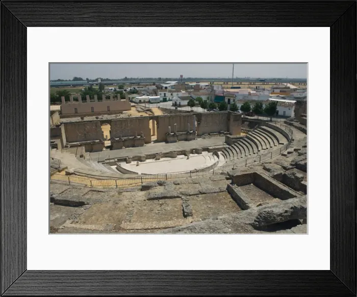 Framed Print : Roman Art. Spain. Andalusia. Italica. Theatre Framed Print : Roman Art. Spain. Andalusia. Italica. Theatre