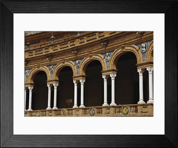 Framed Print : Espa?a. Andalusia. Seville. Spains Square. Detail Framed Print : Espa?a. Andalusia. Seville. Spains Square. Detail