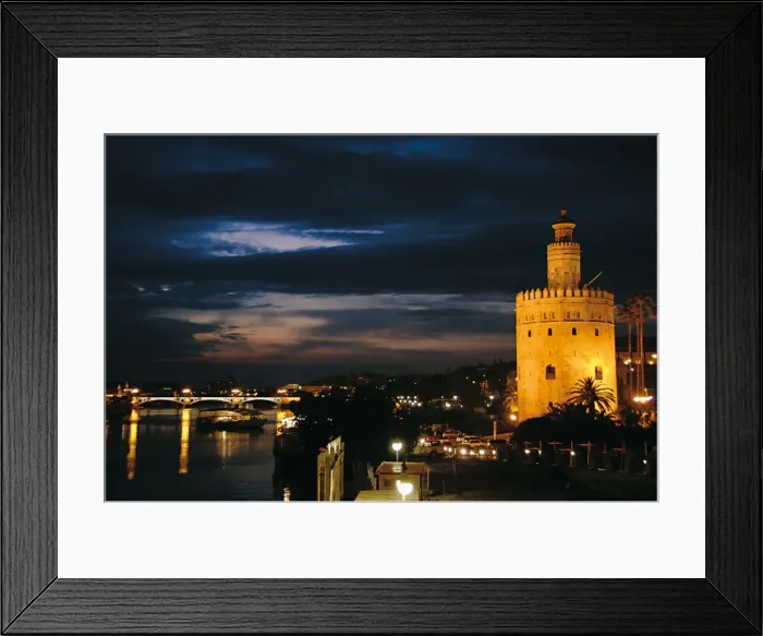 Framed Print : Spain. Andalusia. Seville. The Gold Tower (Torre del Oro) by Framed Print : Spain. Andalusia. Seville. The Gold Tower (Torre del Oro) by