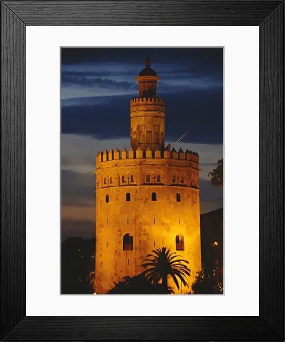 Framed Print : Spain. Andalusia. Seville. The Gold Tower (Torre del Oro) by Framed Print : Spain. Andalusia. Seville. The Gold Tower (Torre del Oro) by
