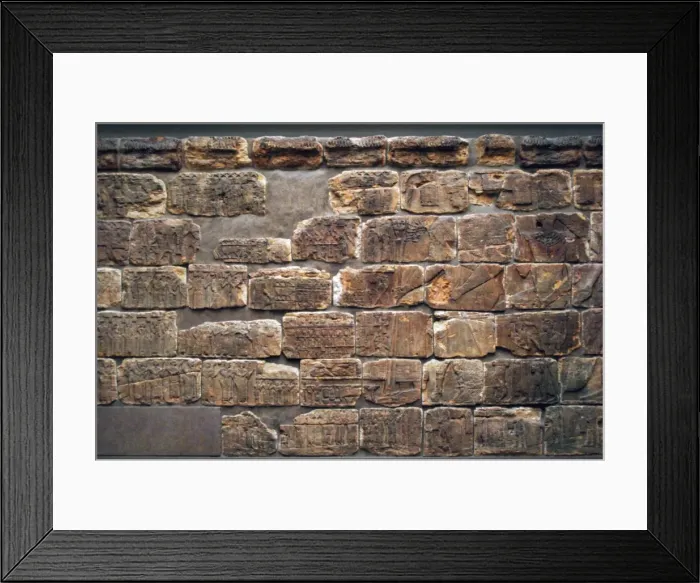 Framed Print : Relief inside the funeral chapel of Meroitic queen, probably Framed Print : Relief inside the funeral chapel of Meroitic queen, probably