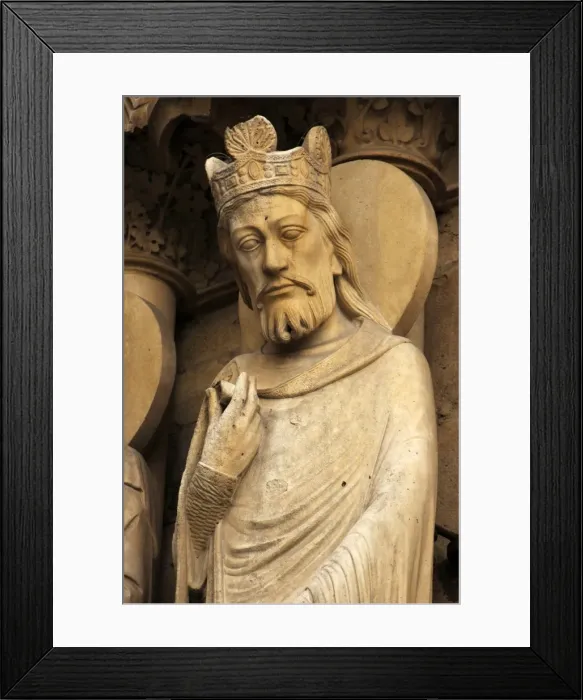 Framed Print : Gothic Art. France. Paris. Sculpture on the facade of Notre Framed Print : Gothic Art. France. Paris. Sculpture on the facade of Notre