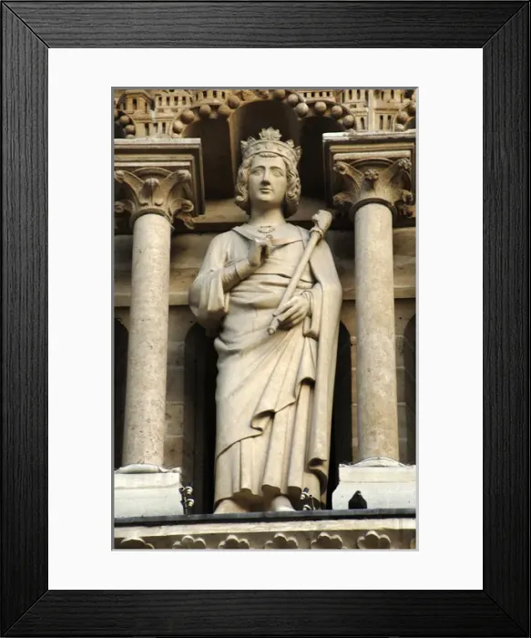 Framed Print : France. Paris. Notre Dame Cathedral. The Kings Gallery. Deta Framed Print : France. Paris. Notre Dame Cathedral. The Kings Gallery. Deta