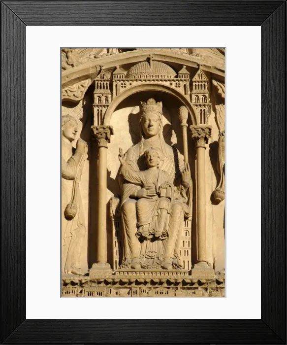 Framed Print : France. Par?=?s. Notre Dame cathedral. Portal of St. Anne. T Framed Print : France. Par?=?s. Notre Dame cathedral. Portal of St. Anne. T