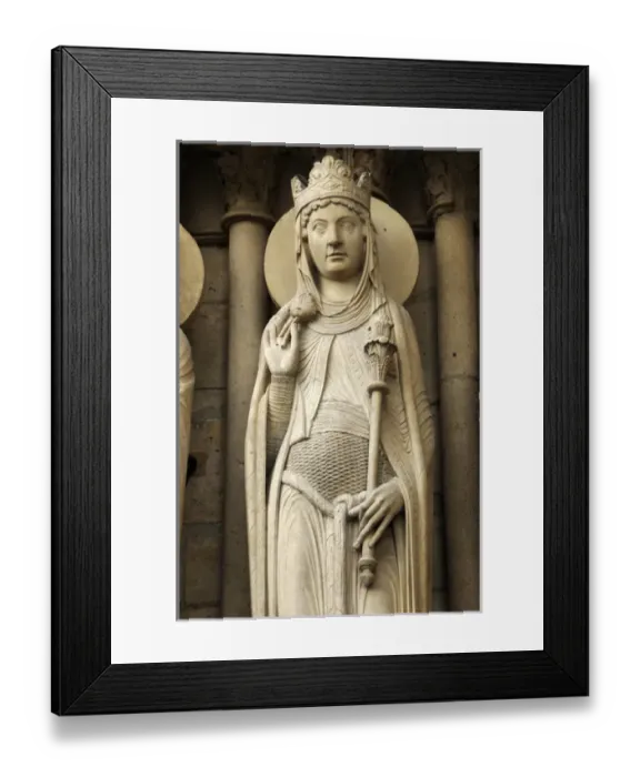 Framed Print : Gothic Art. France. Notre Dame. Paris. The Queen of Sheba. P Framed Print : Gothic Art. France. Notre Dame. Paris. The Queen of Sheba. P