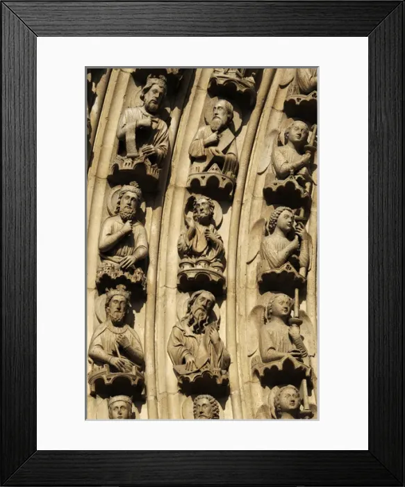 Framed Print : Gothic Art. France. Paris. Notre Dame. Portal of the Virgin Framed Print : Gothic Art. France. Paris. Notre Dame. Portal of the Virgin