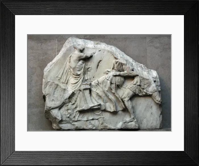 Framed Print : Greek Art. Greece. Parthenon (447-438 B. C). Fragment of Framed Print : Greek Art. Greece. Parthenon (447-438 B. C). Fragment of