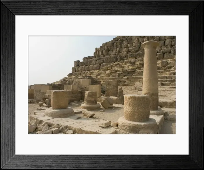 Framed Print : Egypt. Henutsens pyramid at Giza. Columns Framed Print : Egypt. Henutsens pyramid at Giza. Columns