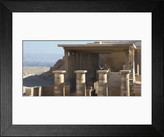 Framed Print : Egypt. Saqqara. Djosers complex. Colonnade acces. Detail Framed Print : Egypt. Saqqara. Djosers complex. Colonnade acces. Detail