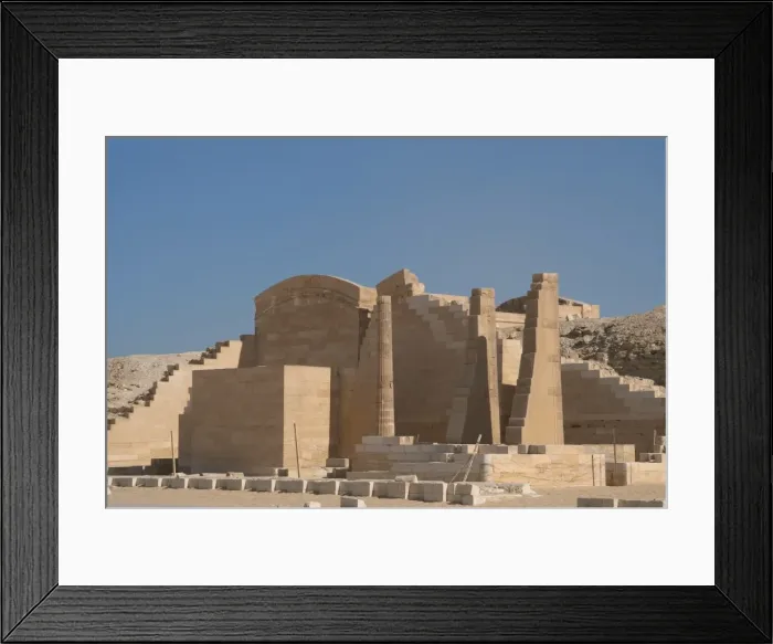 Framed Print : Egypt. Saqqara. Djosers complex. Temple of the three fluted Framed Print : Egypt. Saqqara. Djosers complex. Temple of the three fluted