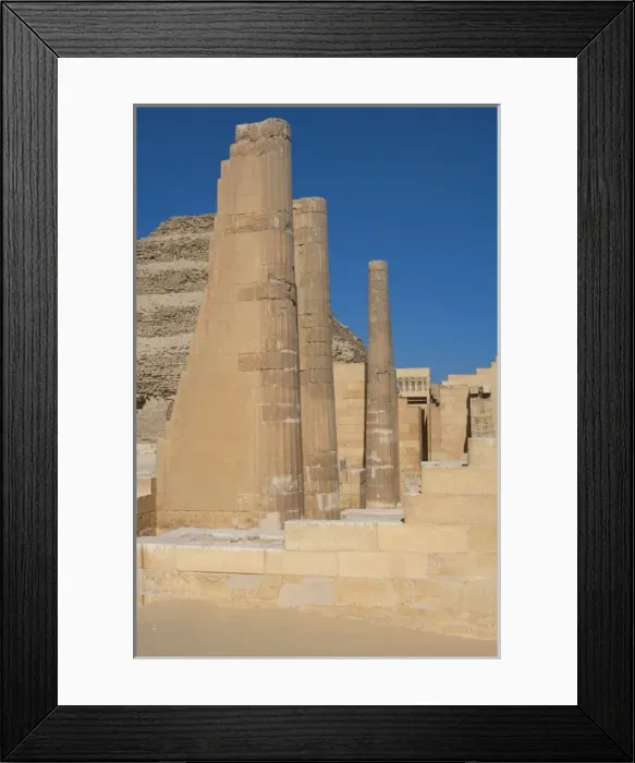 Framed Print : Egypt. Saqqara. Djosers complex. Temple of the three fluted Framed Print : Egypt. Saqqara. Djosers complex. Temple of the three fluted