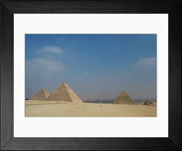Framed Print : Egypt. The Pyramids of Giza. Pyramids of Khufu, Khafre and M Framed Print : Egypt. The Pyramids of Giza. Pyramids of Khufu, Khafre and M