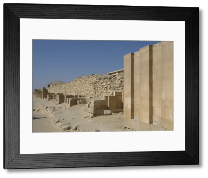 Framed Print : Egypt. Saqqara. Djosers complex. Limestone walls Framed Print : Egypt. Saqqara. Djosers complex. Limestone walls