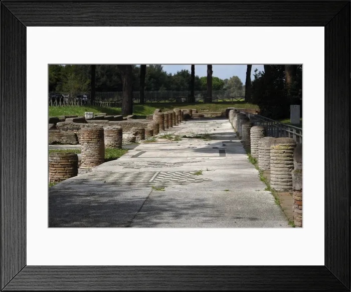 Framed Print : Square of the Guilds or Corporations. Ostia Antica Framed Print : Square of the Guilds or Corporations. Ostia Antica