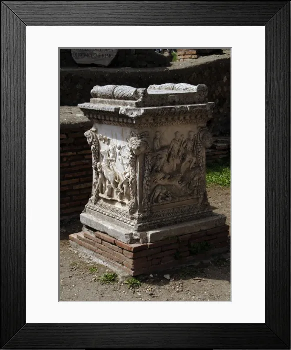 Framed Print : Sacellum. Altar. Ostia Antica Framed Print : Sacellum. Altar. Ostia Antica