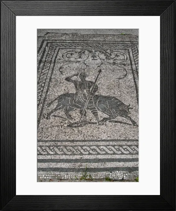 Framed Print : Mosaic of the Square of the Guilds or Corporations. Ostia An Framed Print : Mosaic of the Square of the Guilds or Corporations. Ostia An