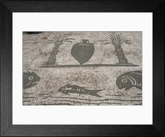 Framed Print : Mosaic of the Square of the Guilds or Corporations. Ostia An Framed Print : Mosaic of the Square of the Guilds or Corporations. Ostia An