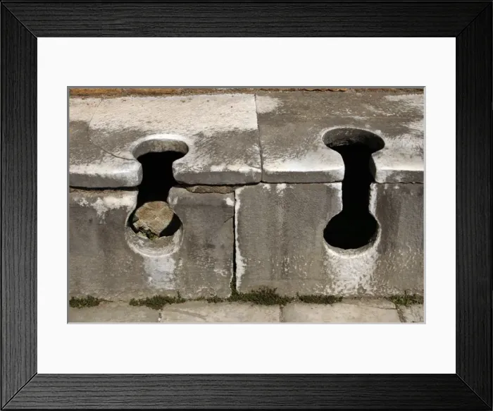 Framed Print : Ostia Antica. Latrine Framed Print : Ostia Antica. Latrine